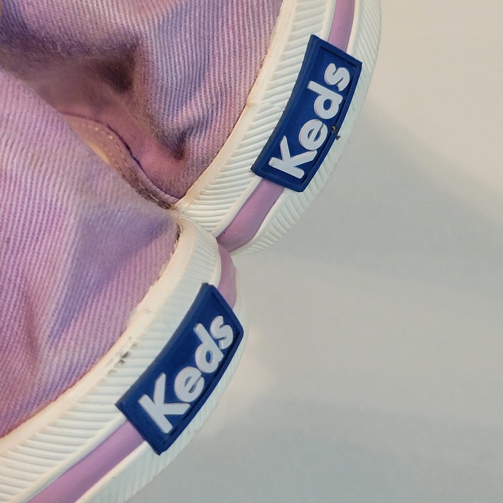 Keds lavende and white chevron slip in shoes size 9 - Picture 8 of 10